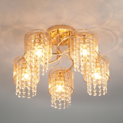 Потолочный светильник Eurosvet 30137/5 золото  фото, kupilegko.ru