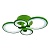 Потолочная светодиодная люстра iLedex A001/4 Green  фото, kupilegko.ru