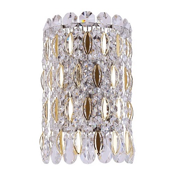 Настенный светильник Crystal Lux Lirica AP2 Chrome/Gold-Transparent  фото, kupilegko.ru