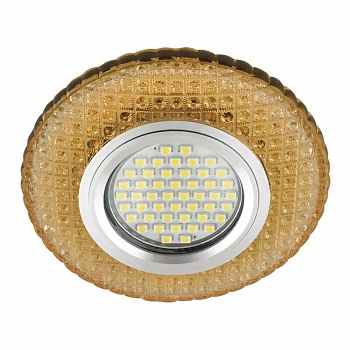 Встраиваемый светильник Fametto Luciole DLS-L135 Gu5.3 Glassy/Gold  фото, kupilegko.ru