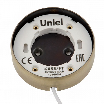 Потолочный светильник Uniel GX53/FT Antique Gold UL-00003738  фото, kupilegko.ru