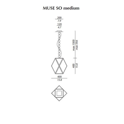 Подвесной светильник Contardi Muse Deluxe So Medium Nickel  фото, kupilegko.ru