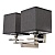 Бра, светильник настенный накладной Lumina Deco LDW 1248-2 BK  фото, kupilegko.ru