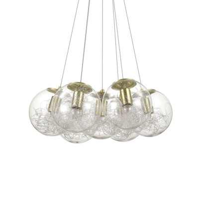 Подвесная люстра Ideal Lux Mapa Sat SP7 Ottone 176000  фото, kupilegko.ru