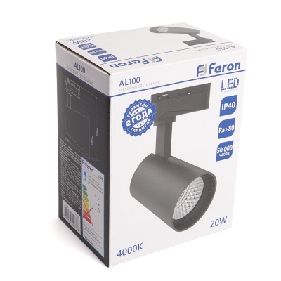 Трековый светодиодный светильник Feron AL100 41606  фото, kupilegko.ru