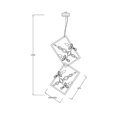 Подвесная люстра Lucia Tucci Inessa 3850.8 Silver  фото, kupilegko.ru