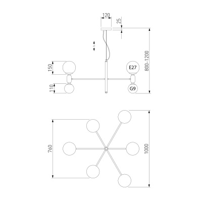 Подвесная люстра Eurosvet Bubble 30182 белый  фото, kupilegko.ru
