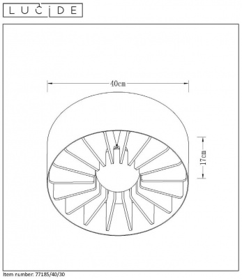 Потолочный светильник Lucide Zidane 77185/40/30  фото, kupilegko.ru