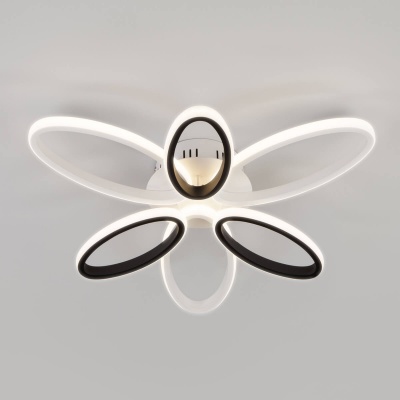 Потолочный светильник Eurosvet 90137/6 белый/чёрный  фото, kupilegko.ru