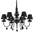 Подвесная люстра Ideal Lux Blanche SP6 Nero 111872  фото, kupilegko.ru
