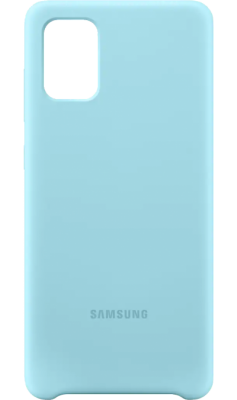 Чехол-крышка Samsung для Galaxy A71, силикон, голубой  фото, kupilegko.ru