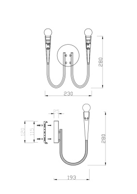 Бра, светильник настенный накладной Freya FR5253WL-02N  фото, kupilegko.ru