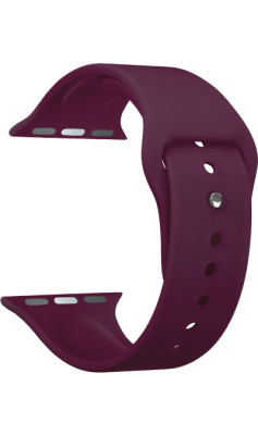 Ремешок  Deppa Band Silicone для Apple Watch 38/40 mm, силиконовый, бургунди  фото, kupilegko.ru