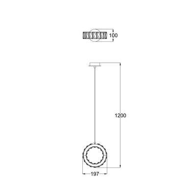 Подвесной светодиодный светильник Zumaline Platt PL180407-1  фото, kupilegko.ru