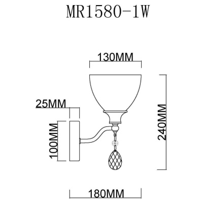 Бра, светильник настенный накладной MyFar MR1580-1W  фото, kupilegko.ru