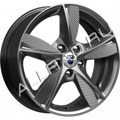 Литые колесные диски КиК (K&K) Кинезис (КС679) 6.5x16 5x112 ET33 D57.1 Серый тёмный глянцевый (r73486)  фото, kupilegko.ru