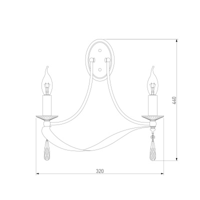 Бра, светильник настенный накладной Eurosvet 60064/2 хром  фото, kupilegko.ru