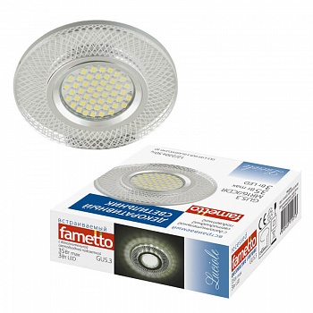 Встраиваемый светильник Fametto Luciole DLS-L153 GU5.3 GLASSY/CLEAR 3D  фото, kupilegko.ru