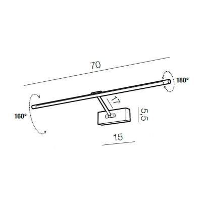 Подсветка для картин Azzardo Davinci 70 AZ2659  фото, kupilegko.ru
