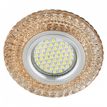 Встраиваемый светильник Fametto Fiore DLS-F131 GU5.3 Chrome/Gold  фото, kupilegko.ru