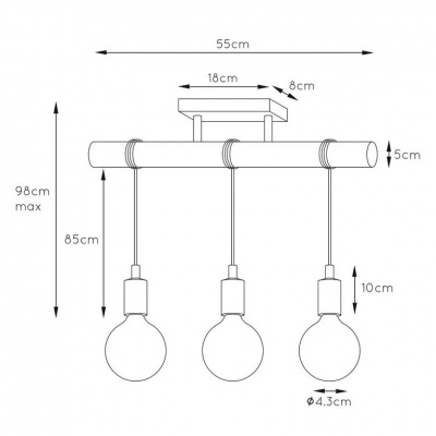Подвесной светильник Lucide Paulien 08127/03/35  фото, kupilegko.ru