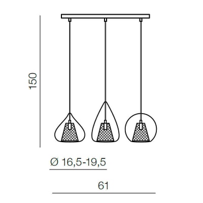 Подвесной светильник Azzardo Gordon 4 line AZ2170  фото, kupilegko.ru