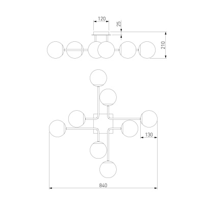Потолочный светильник Eurosvet 30140/8 хром  фото, kupilegko.ru