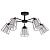 Потолочная люстра IMEX MD.24380-5-S BK+CH  фото, kupilegko.ru