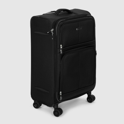 Чемодан черный Travelink ультралегкий L 48x29x77 см 1687978668  фото, kupilegko.ru