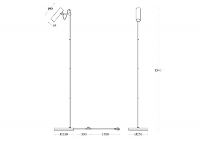 Торшер Maytoni Technical Bansky MOD129FL-01W  фото, kupilegko.ru