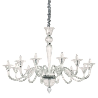 Подвесная люстра Ideal Lux Brigitta SP12 Trasparente 199375  фото, kupilegko.ru