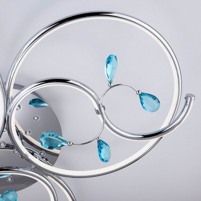 Потолочный светодиодный светильник Eurosvet 90131/3 хром  фото, kupilegko.ru