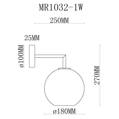 Бра, светильник настенный накладной MyFar MR1032-1W  фото, kupilegko.ru