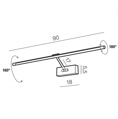 Подсветка для картин Azzardo Davinci 90 AZ2661  фото, kupilegko.ru