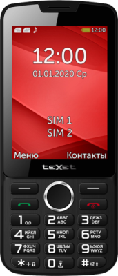Мобильный телефон кнопочный Texet TM-308 Черно-красный  фото, kupilegko.ru