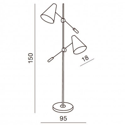 Торшер Azzardo Kaja AZ2863  фото, kupilegko.ru