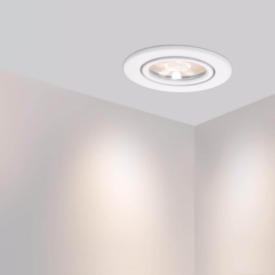 Мебельный светодиодный светильник Arlight LTM-R65WH 5W Warm White 10deg 020768 (+мебельные)  фото, kupilegko.ru