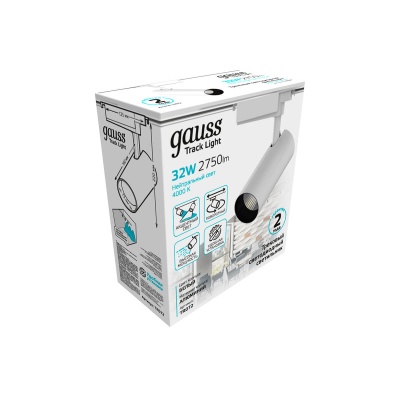 Трековый светодиодный светильник Gauss Track Light Led TR072  фото, kupilegko.ru
