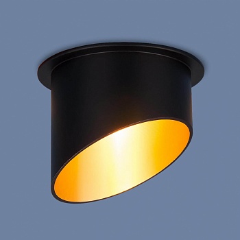 Встраиваемый светильник Elektrostandard 7005 MR16 BK/GD черный/золото 4690389123689 (встраиваемые)  фото, kupilegko.ru