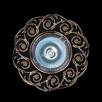 Встраиваемый светильник Artglass Spot 52 Brass Antique  фото, kupilegko.ru
