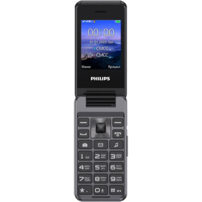 Мобильный телефон кнопочный Philips Xenium E2601 Темно-серый  фото, kupilegko.ru