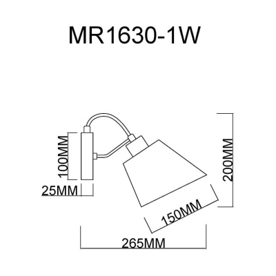 Бра, светильник настенный накладной MyFar MR1630-1W  фото, kupilegko.ru