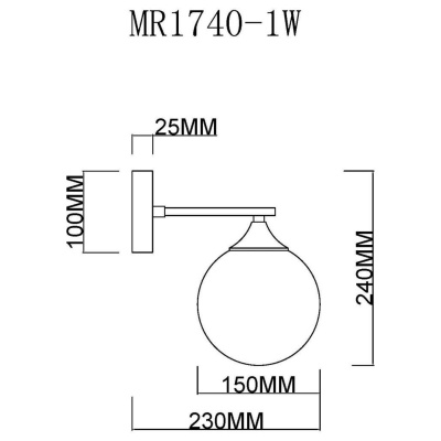 Бра, светильник настенный накладной MyFar MR1740-1W  фото, kupilegko.ru