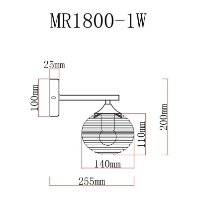 Бра, светильник настенный накладной MyFar MR1800-1W  фото, kupilegko.ru