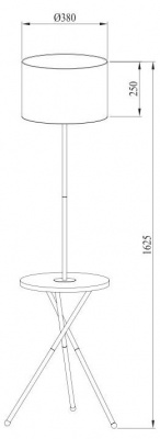 Торшер Arte Lamp Combo A2070PN-1BK  фото, kupilegko.ru