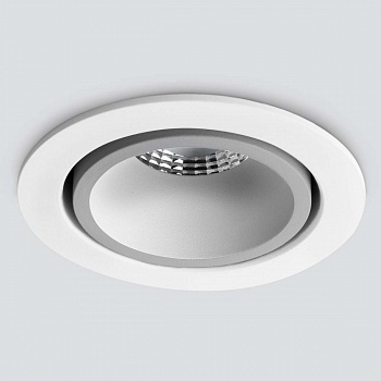 Встраиваемый светодиодный светильник Elektrostandard 15267/LED 7W 4200K белый/серебро 4690389175596 (встраиваемые)  фото, kupilegko.ru
