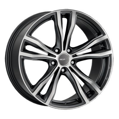 Литые колесные диски MAK X-Mode 11.5x21 5x112 ET38 D66.6 Серый с полированной лицевой частью (F1521XMQM38WS2X)  фото, kupilegko.ru