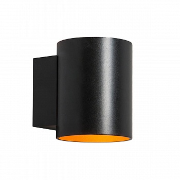 Настенный светильник Zumaline Sola wl round black-gold 91061  фото, kupilegko.ru