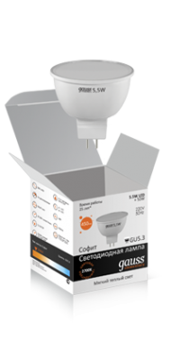 Светодиодная лампа Gauss 13516  фото, kupilegko.ru
