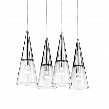 Подвесной светильник Ideal Lux Cono SP3 Cromo 112367  фото, kupilegko.ru